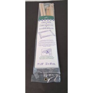 Wooden Needlework Scroll Frame 9" x 18" Embroidery Cross Stich Craft Hobby Tool